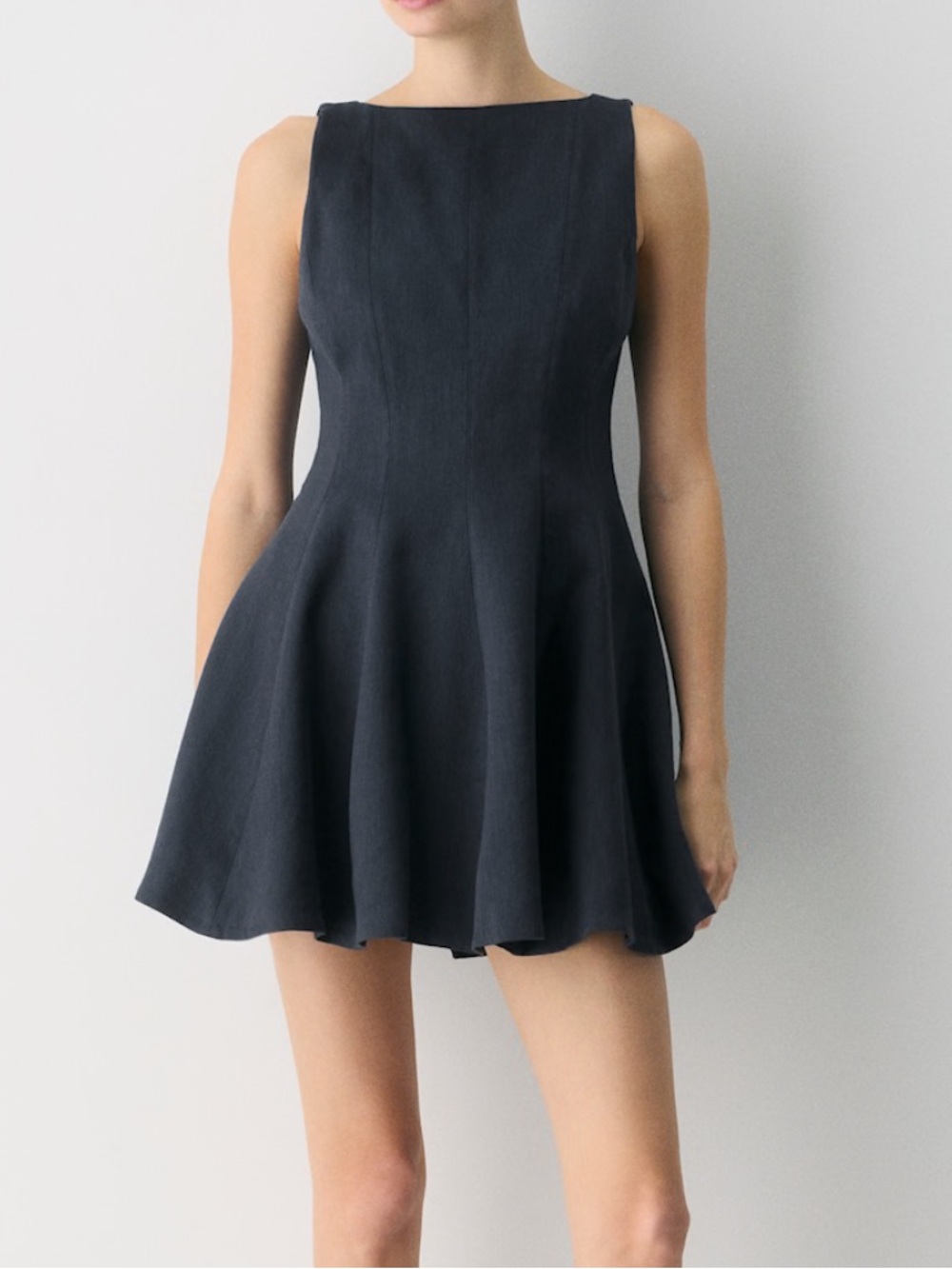 Aritzia Babaton Proxy Linen Dress in Admiral Navy size 6
